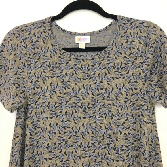 LuLaRoe XXS Minnie Mouse Print Gray & Yellow Short Sleeve Swing Dress Shift Rare - Picture 7 of 9